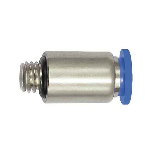 RIEGLER Gerade Steckverschraubung »Blaue Serie« mini, rund, M7, für Schlauch-Außen-Ø 4 mm, pmax 10 bar, Kunststoff/MS ve
