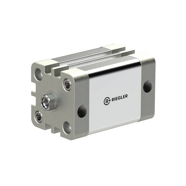 RIEGLER Kompaktzylinder, ISO 21287, doppeltwirkend, IG, Magnet, Kolben-Ø 50, Hub 100, G 1/8, Arbeitsdr. max. 10 bar, Tem