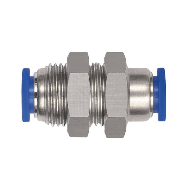 RIEGLER Schott-Steckverbindung »Blaue Serie« mini, M12x1,0, für Schlauch-Außen-Ø 6 mm, pmax 10 bar, Kunststoff/Messing v