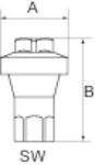 RIEGLER Inline-Druckregler für Trinkwasser, ohne Entlüftung, G 1/4, SW 17, Arbeitsdruck (voreingestellt) 6 bar, PN max.-1