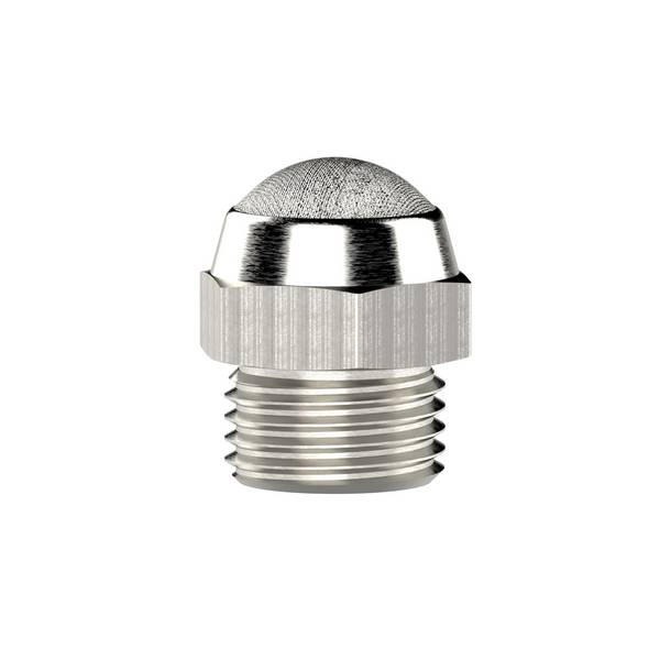 RIEGLER Schalldämpfer, Edelstahl, flache Ausführung, G 1/8, SW 13, Betriebsdruck 0 - 15 bar, Betriebstemperatur -10 °C b