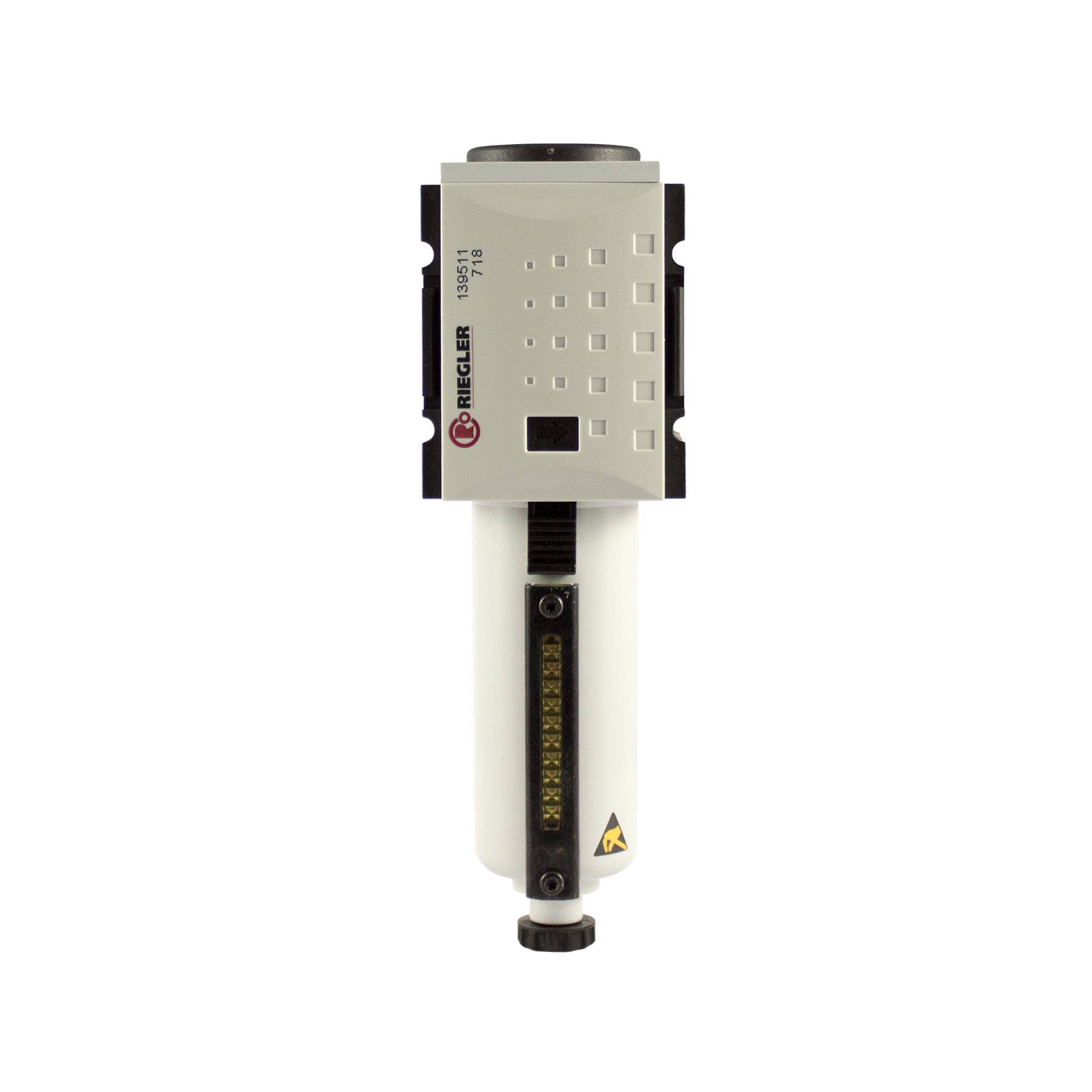 RIEGLER Mikrofilter »FUTURA«, Metallbehälter u. Sichtrohr, 0,01 µm, BG 1, G 3/8, PE 1,5 - 16 bar, Temp. -10°C bis 50°C,-0
