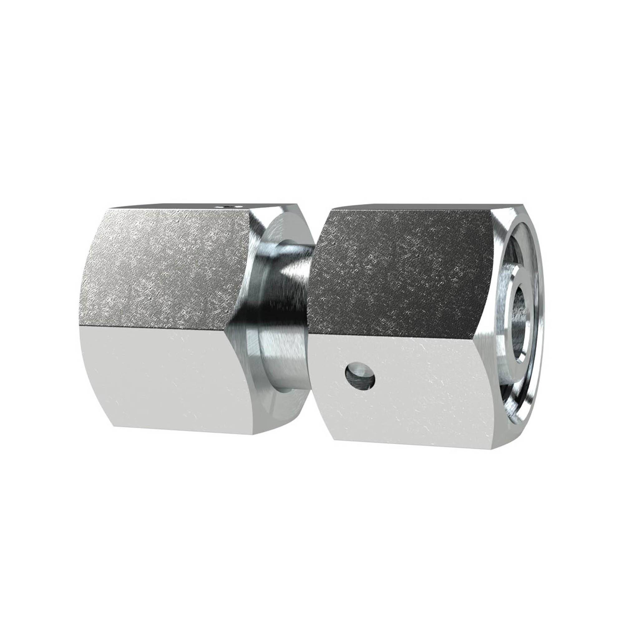 RIEGLER Einstellbare gerade Verschraubung, Dichtkegel, 360° drehbar, Mutter M30x2,0 i., Rohr-Außen-Ø 20 mm, PN max. 400-0
