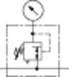 Symbolbild für RIEGLER Präzisionsdruckregler, durchg. Druckversorgung »FUTURA«, inkl. Manometer, BG 1, G 1/4, PE max. 16 bar, Regelbere