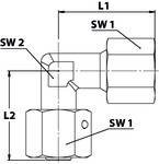 RIEGLER Einst. Winkel-Anschlussverschraubung, 360° drhb., Dichtkegel, Mutter M16x1,5 i., Rohr-Außen-Ø 10 mm, PN max. 315-1