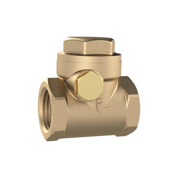 RIEGLER Rückschlagklappe, DN 10, Messing, weichdichtend, Betriebstemperatur 0 °C bis 90 °C, G 3/8, PN max. 16 bar.  Anwe