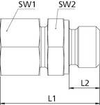 RIEGLER Gerade Einschraubverschraubung, G 1/4 a., Rohr-Außen-Ø 10 mm, PN bar 315, SW1 19, SW2 19, Stahl verzinkt.-1