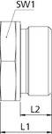 RIEGLER Kurze Wechselreduzierung, weichdichtend, G 1 1/2 a., G 1 i., PN max. 315 bar, SW1 55, Stahl verzinkt.-1