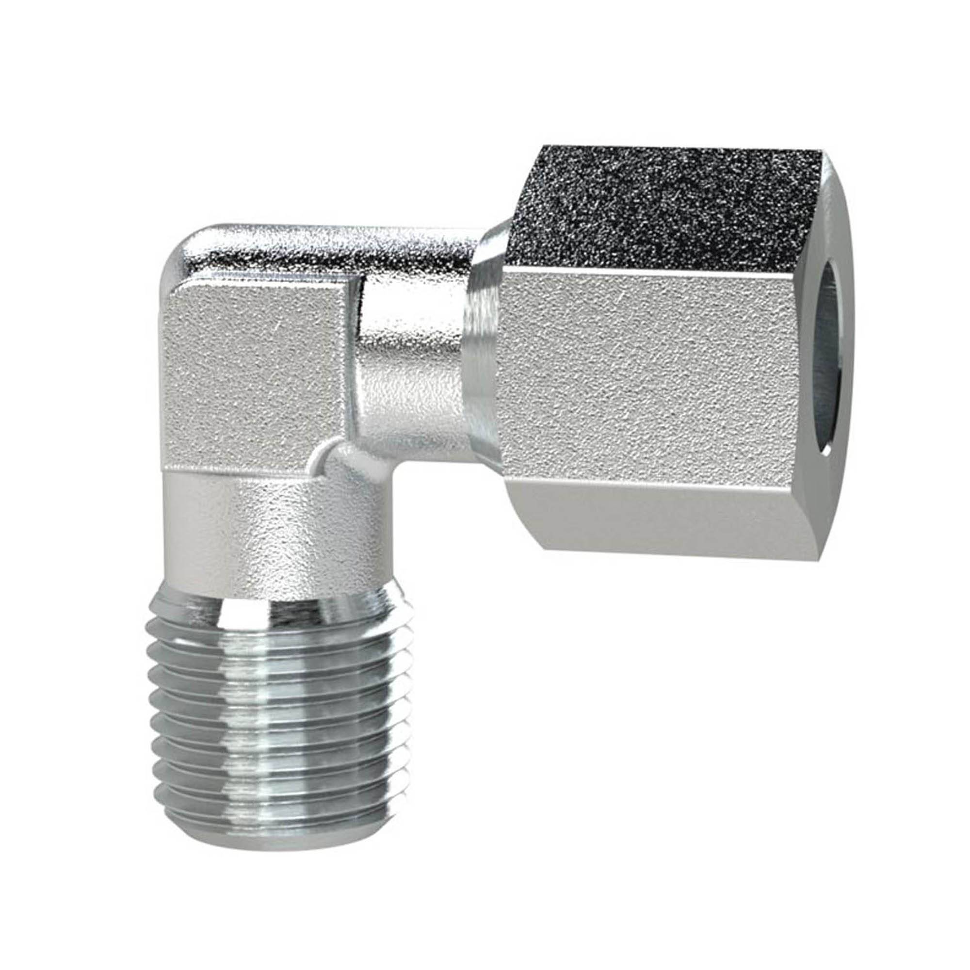 RIEGLER Winkel-Einschraubverschraubung, NPT 1/2 a., Rohr-Außen-Ø 15 mm, PN max. 315 bar, SW1 27, SW2 19, Stahl verzinkt.-0