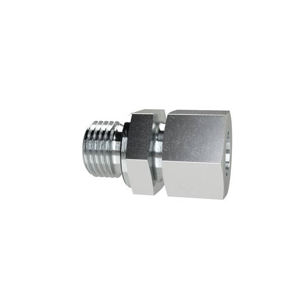 RIEGLER Gerade Einschraubverschraubung, M14x1,5 a., Rohr-Außen-Ø 12 mm, PN max. 315 bar, SW1 22, SW2 19, Stahl verzinkt.