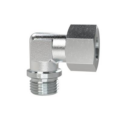 RIEGLER Winkel-Einschraubverschraubung, R 1 a., Rohr-Außen-Ø 25 mm, PN max. 400 bar, SW1 46, SW2 36, Stahl verzinkt. Wi-0