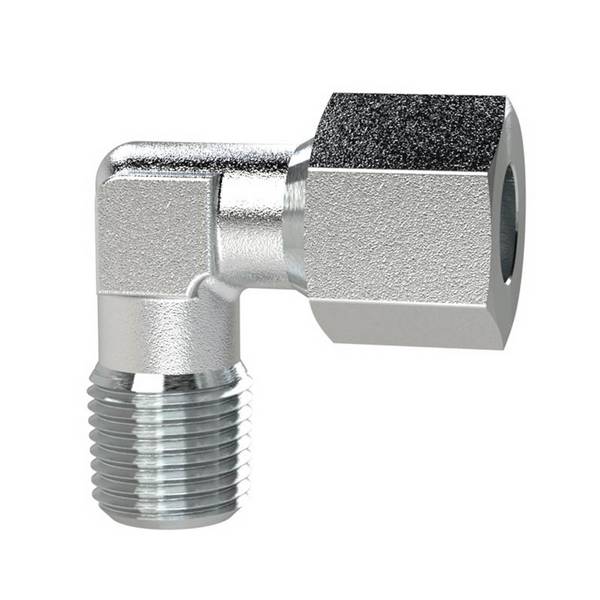 RIEGLER Winkel-Einschraubverschraubung, M12x1,5 keg. a., Rohr-Außen-Ø 8 mm, PN max. 315 bar, SW1 17, SW2 12, Stahl verzi