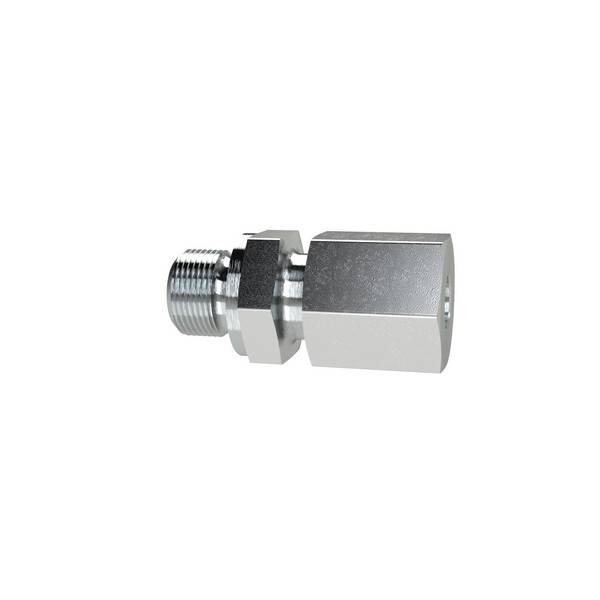RIEGLER Gerade Einschraubverschraubung, M22x1,5 a., Rohr-Außen-Ø 16 mm, PN max. 400 bar, SW1 30, SW2 27, Stahl verzinkt,