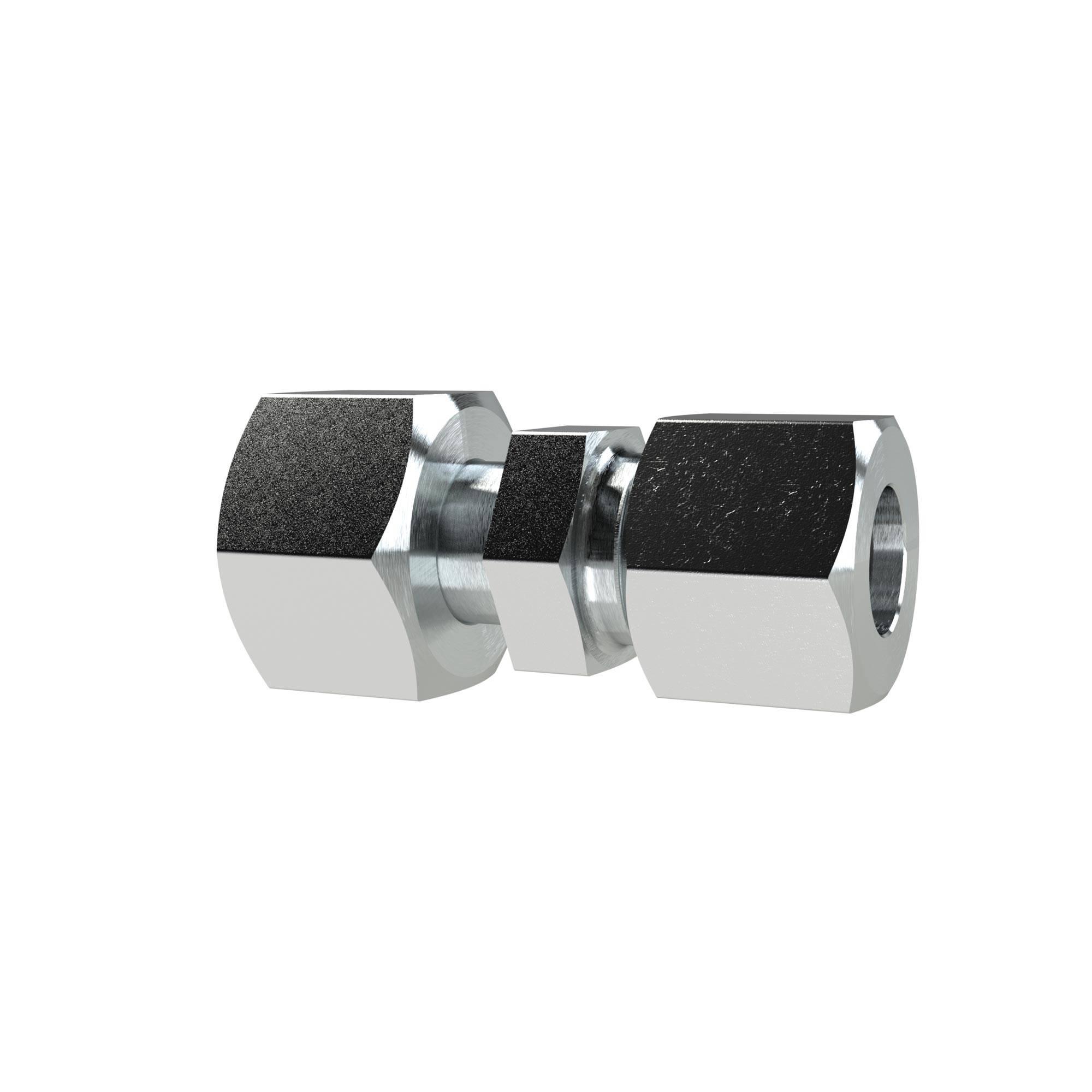 RIEGLER Reduzierung, Rohr-Außen-Ø Muffen 12/10 mm, PN max. 630 bar, SW1 19, SW2 22, SW3 24, Stahl verzinkt. Reduzierung-0