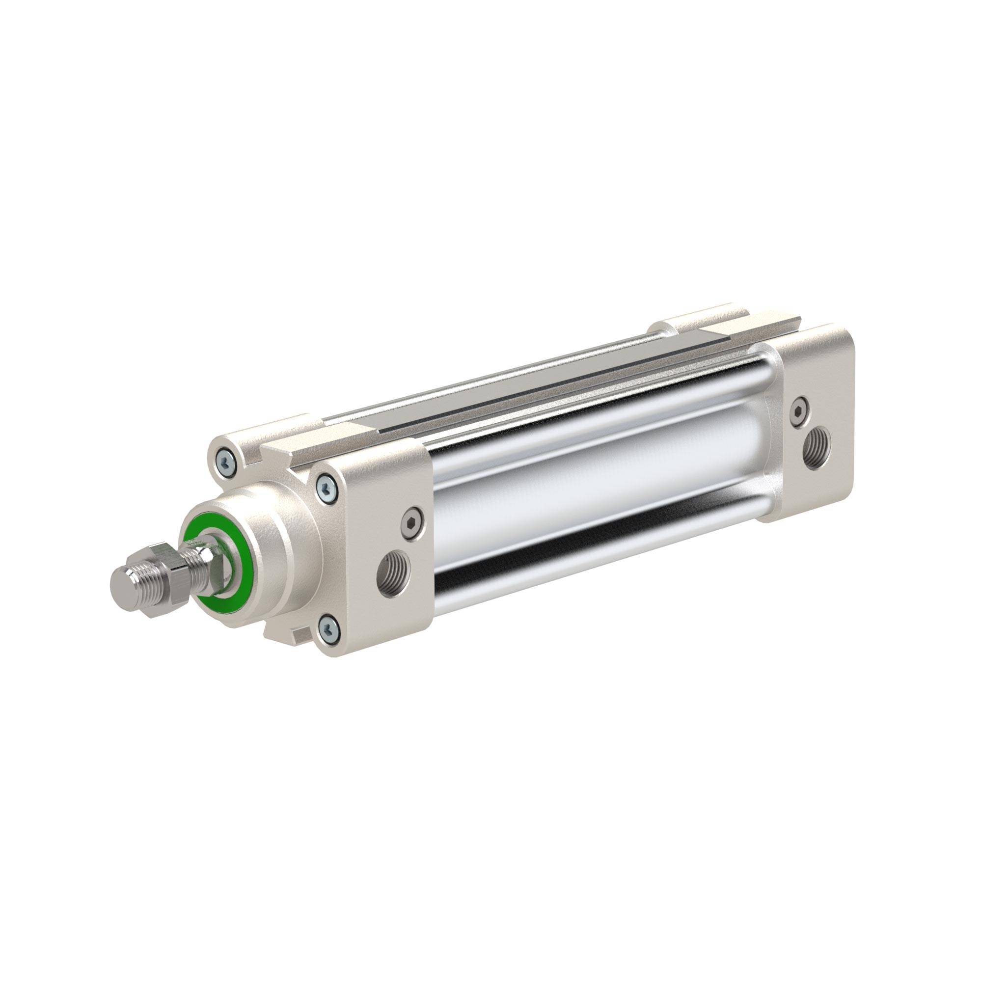 RIEGLER Normzylinder SAI, ISO 15552, doppeltwirk. Magnet, Kolben-Ø 40, Hub 200, Anschluss G 1/4, 1,5-10 bar, -20°C bis 7-0