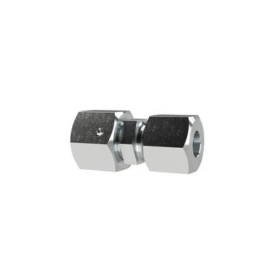 RIEGLER Reduzierung, Dichtkegel, Rohr-Außen-Ø Muffen 10/6 mm, PN max. 630 bar, SW1 17, SW2 17, SW3 22, Stahl verzinkt.-0