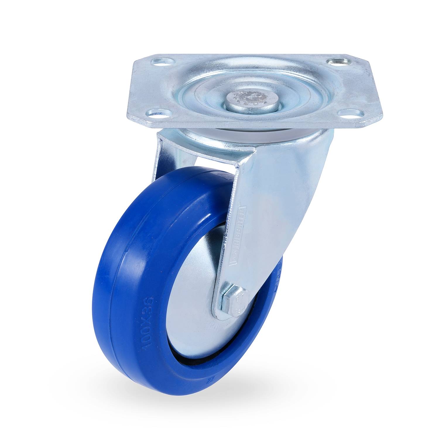 Riggatec Lenkrolle 100mm BLUE WHEEL-1