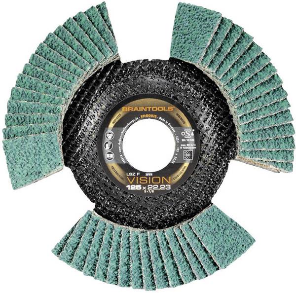 Rhodius 207084 LSZ F VISION Lamellenschleifscheibe Durchmesser 115 mm Bohrungs-Ø 22.23 mm Körnung (num) 60 Edelstahl (rostfrei) 1 St.