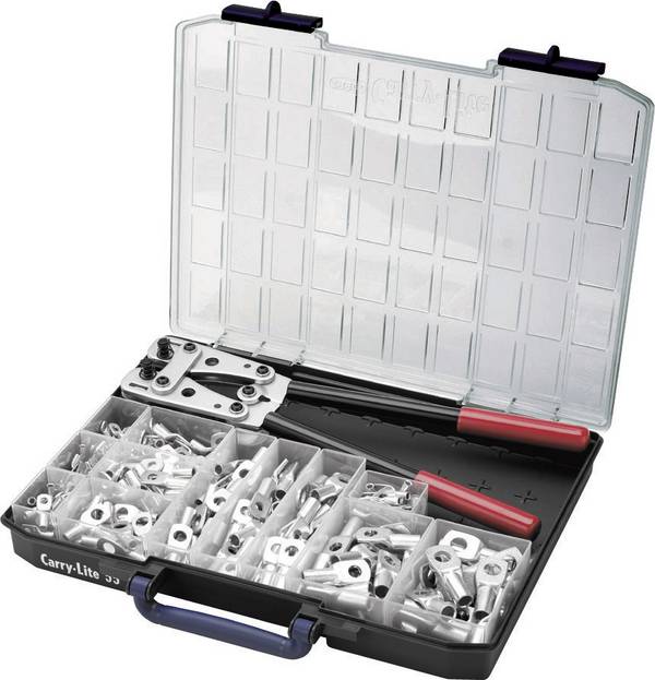 Cimco  181545 Presszangen-Set 255teilig Rohrkabelschuhe 6 bis 50 mm²