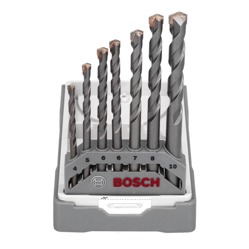 Bosch CYL-3 7 tlg. Beton Backstein Rundschaft Bohrer Set ( 2607017082 ) PGM zertifiziert Ø 4 / 5 / 6 / 7 / 8 / 10-3