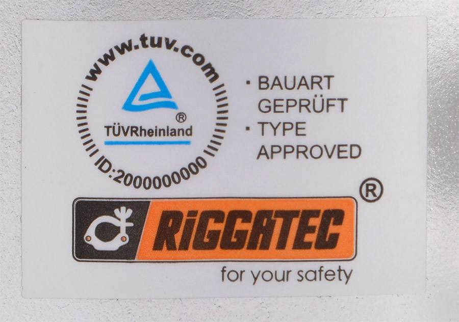 Riggatec Halbschelle - Halfcoupler klein silber bis 75 kg (32 - 35 mm)-1