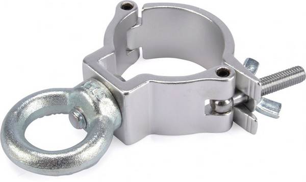 Riggatec Halbschelle - Halfcoupler silber mit Öse bis 100 kg (48-51mm)