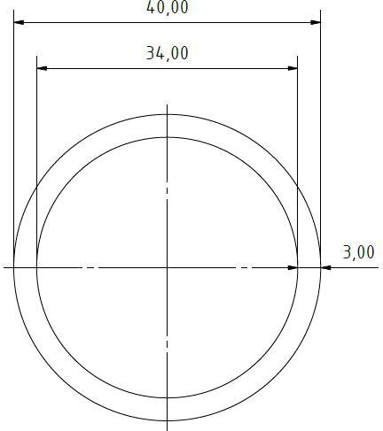 Riggatec Alu-Rohr Rund 40x3mm Länge 6,05 m-1