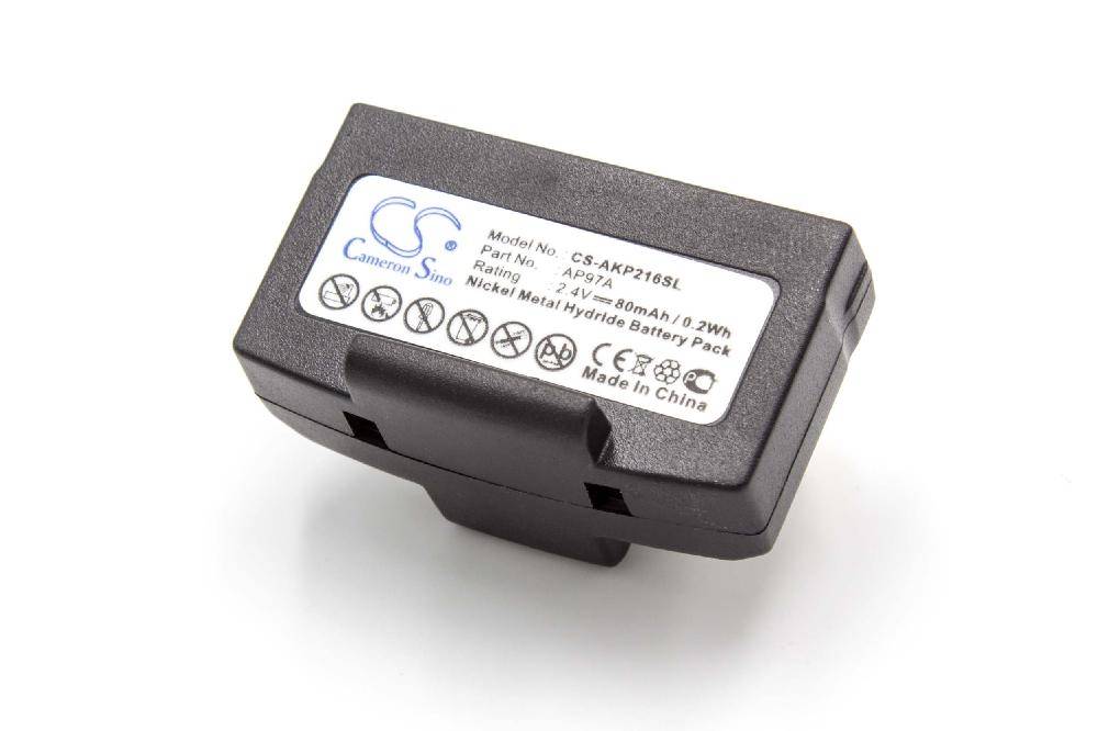 vhbw Akku kompatibel mit Kind KINDsonoLight III Sono Light AP114 | Wireless Headset Kopfhörer (80 mAh, 2,4 V, NiMH)