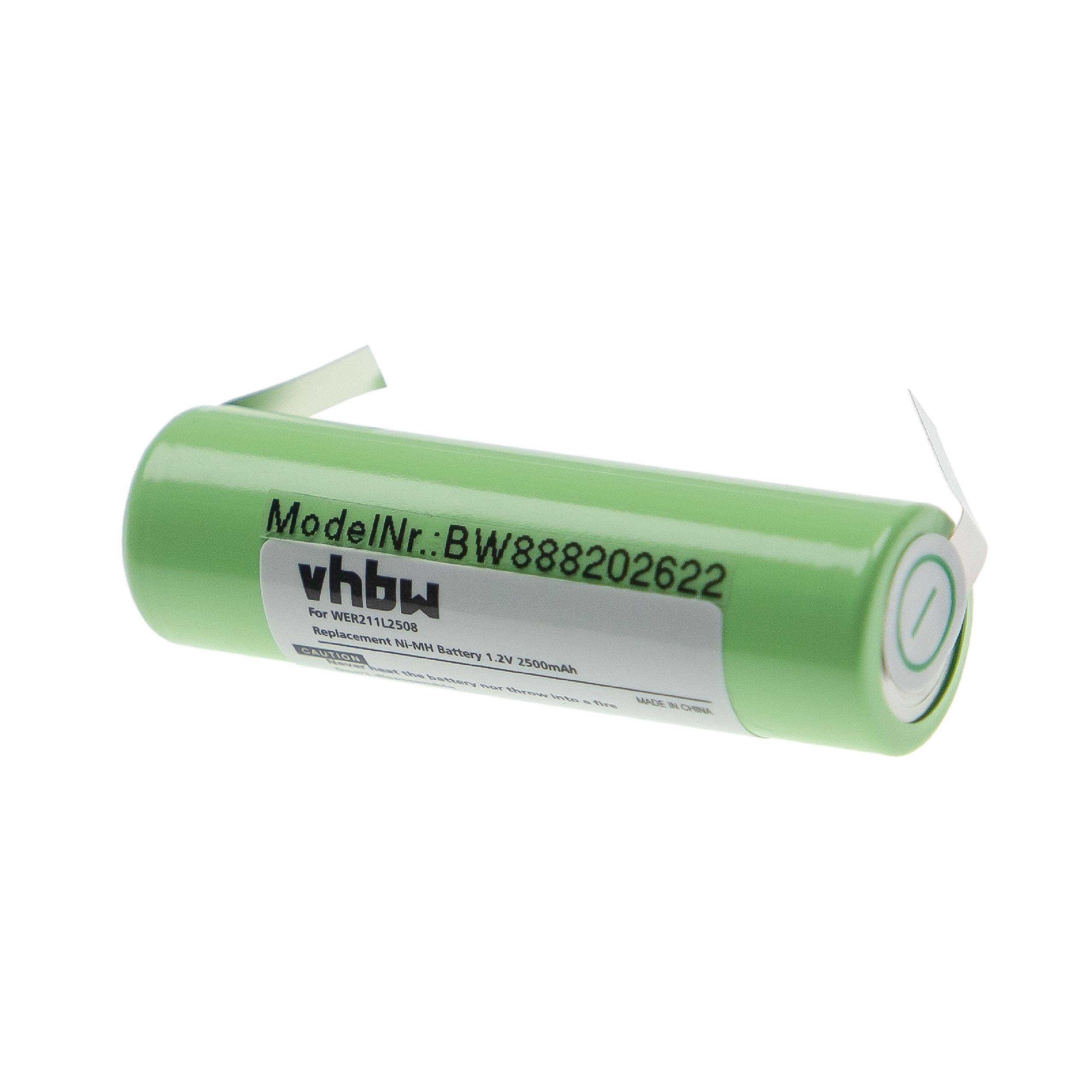 vhbw Akku Ersatz für Panasonic WER211L2508 | für Rasierer (2500 mAh, 1,2 V, NiMH)-0