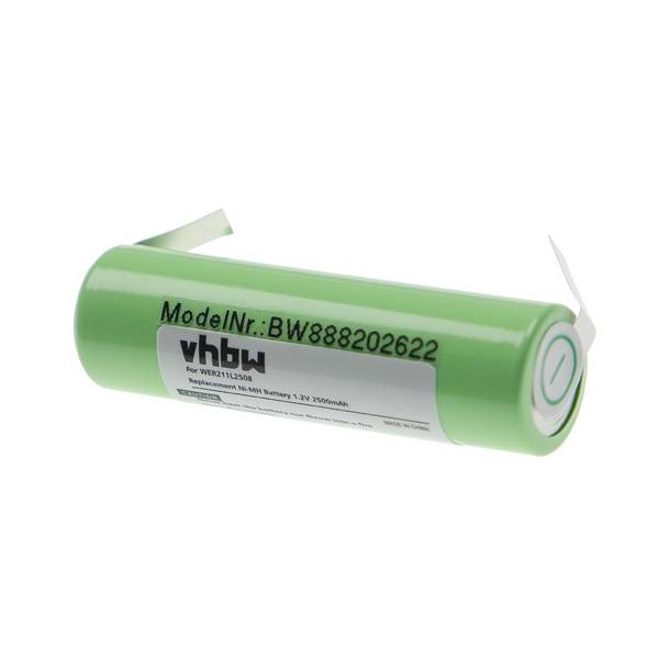 vhbw Akku Ersatz für Panasonic WER211L2508 | für Rasierer (2500 mAh, 1,2 V, NiMH)