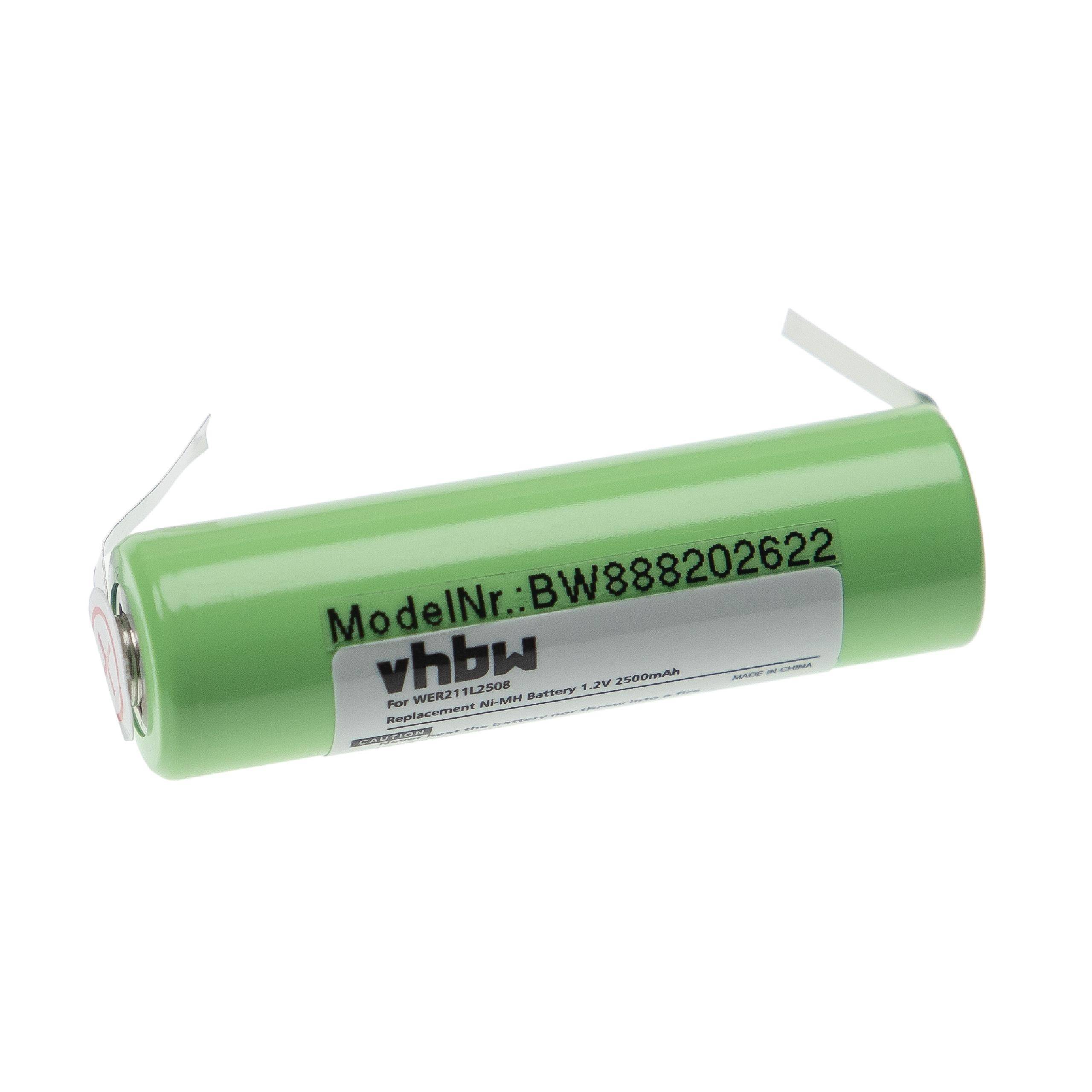 vhbw Akku Ersatz für Panasonic WER211L2508 | für Rasierer (2500 mAh, 1,2 V, NiMH)-1