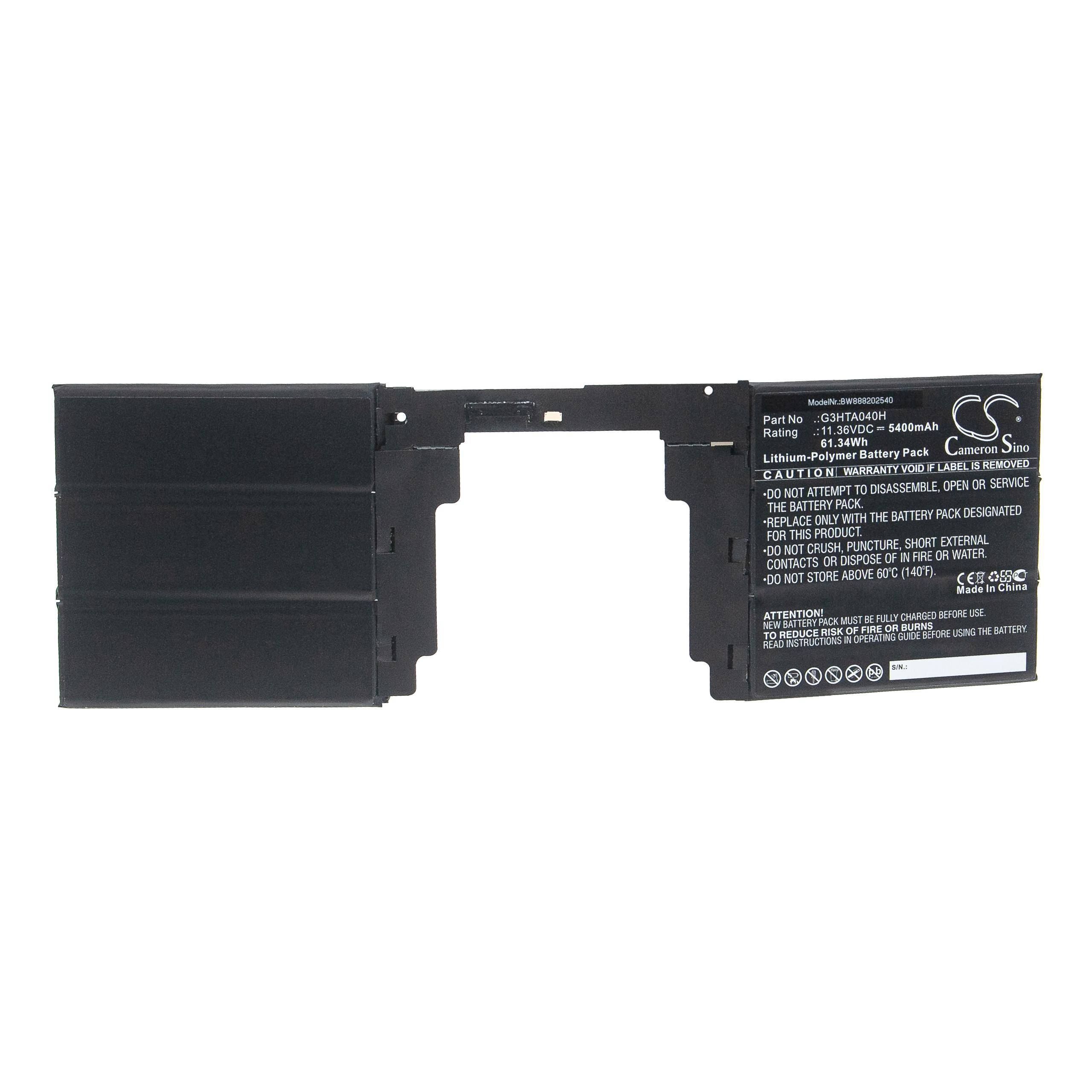 vhbw Akku Ersatz für Microsoft G3HTA040H | für kabellose Tastatur (5400mAh, 11.36V, Li-Polymer)-0