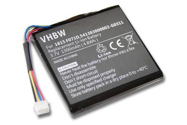vhbw Akku Ersatz für Texas Instruments 541383800002-G0311 | 3.7L1230SP für Taschenrechner (1300 mAh, 3,7 V, Li-Ion)