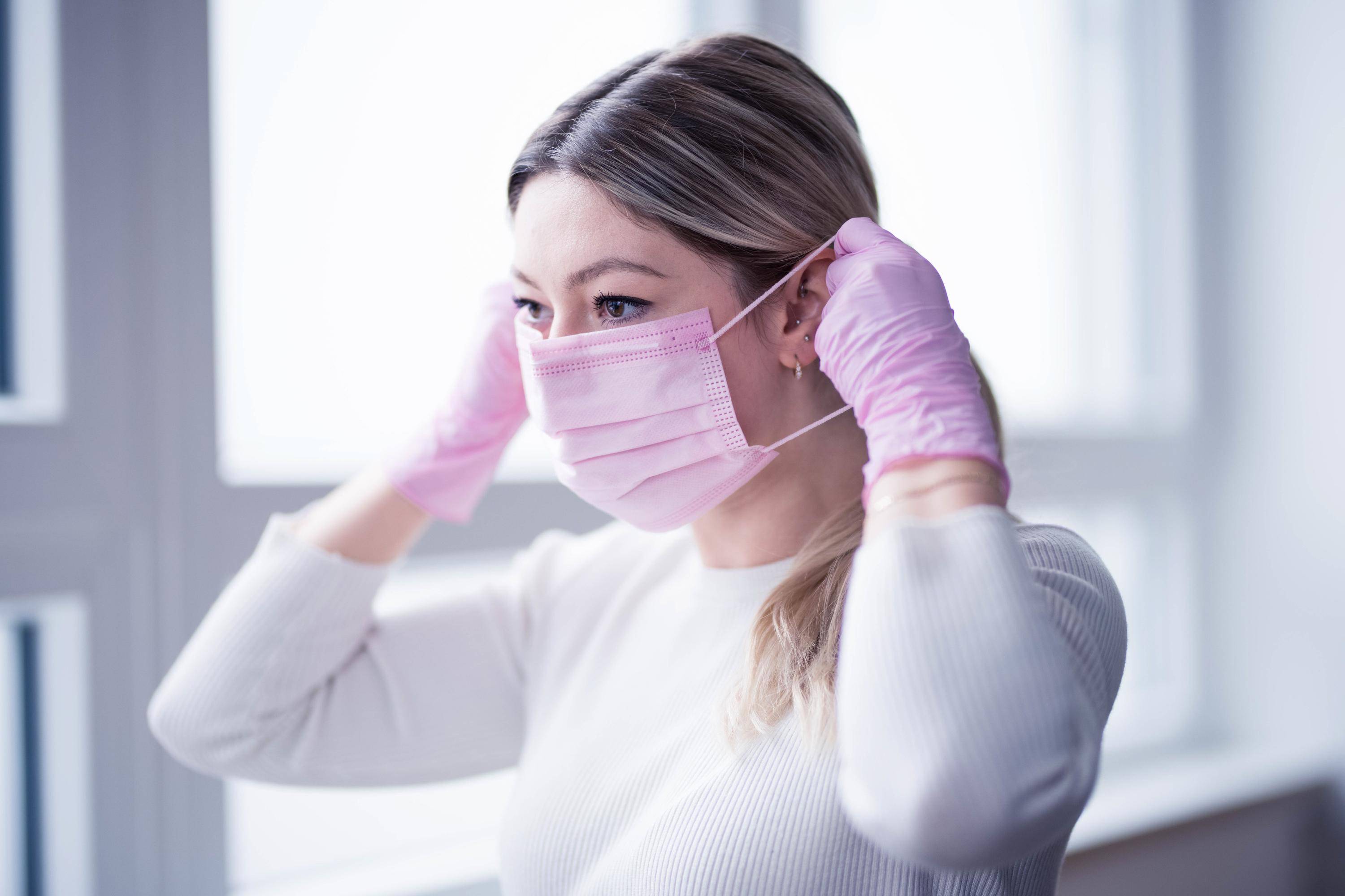 Preisbild für NITRAS SOFT PROTECT PLUS, medizinische Gesichtsmaske, rosa, EN 14683, Box à 50 Stück