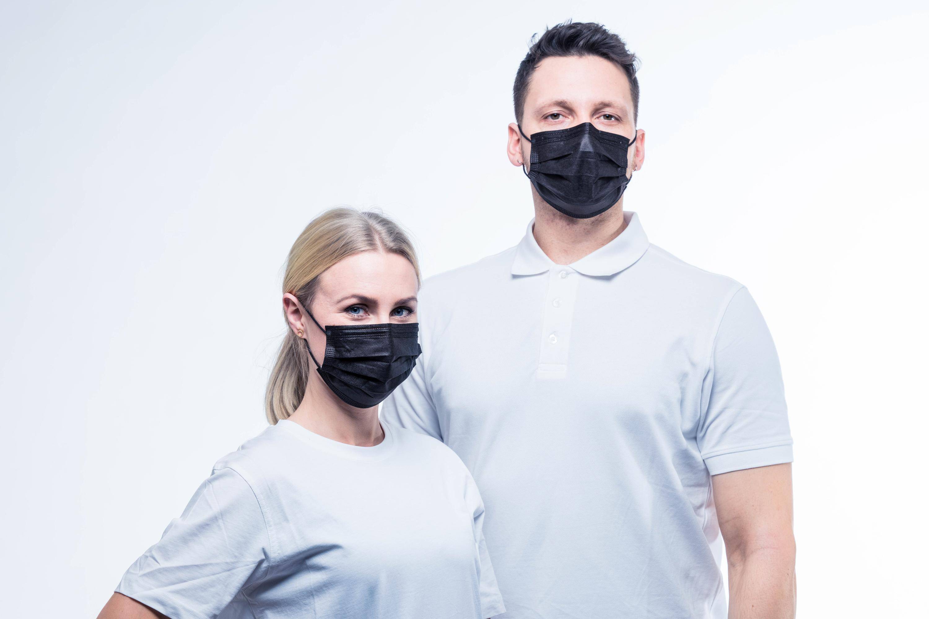 Preisbild für NITRAS SOFT PROTECT PLUS, medizinische Gesichtsmaske, schwarz, EN 14683, Box à 50 Stück