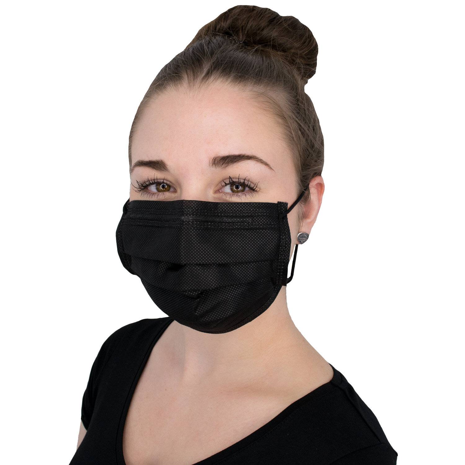 NITRAS SOFT PROTECT PLUS, medizinische Gesichtsmaske, schwarz, EN 14683, Box à 50 Stück-0