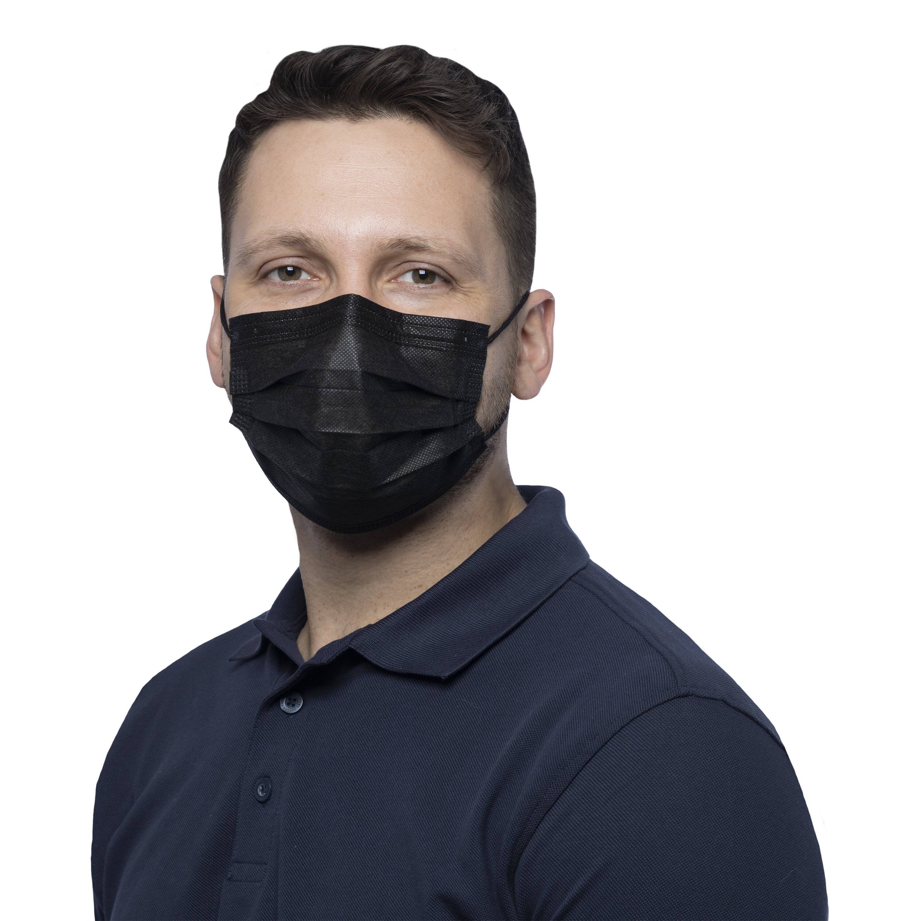 NITRAS SOFT PROTECT PLUS, medizinische Gesichtsmaske, schwarz, EN 14683, Box à 50 Stück-2