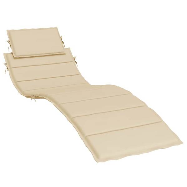 vidaXL Sonnenliegen-Auflage Beige 186x58x4 cm Oxford-Gewebe