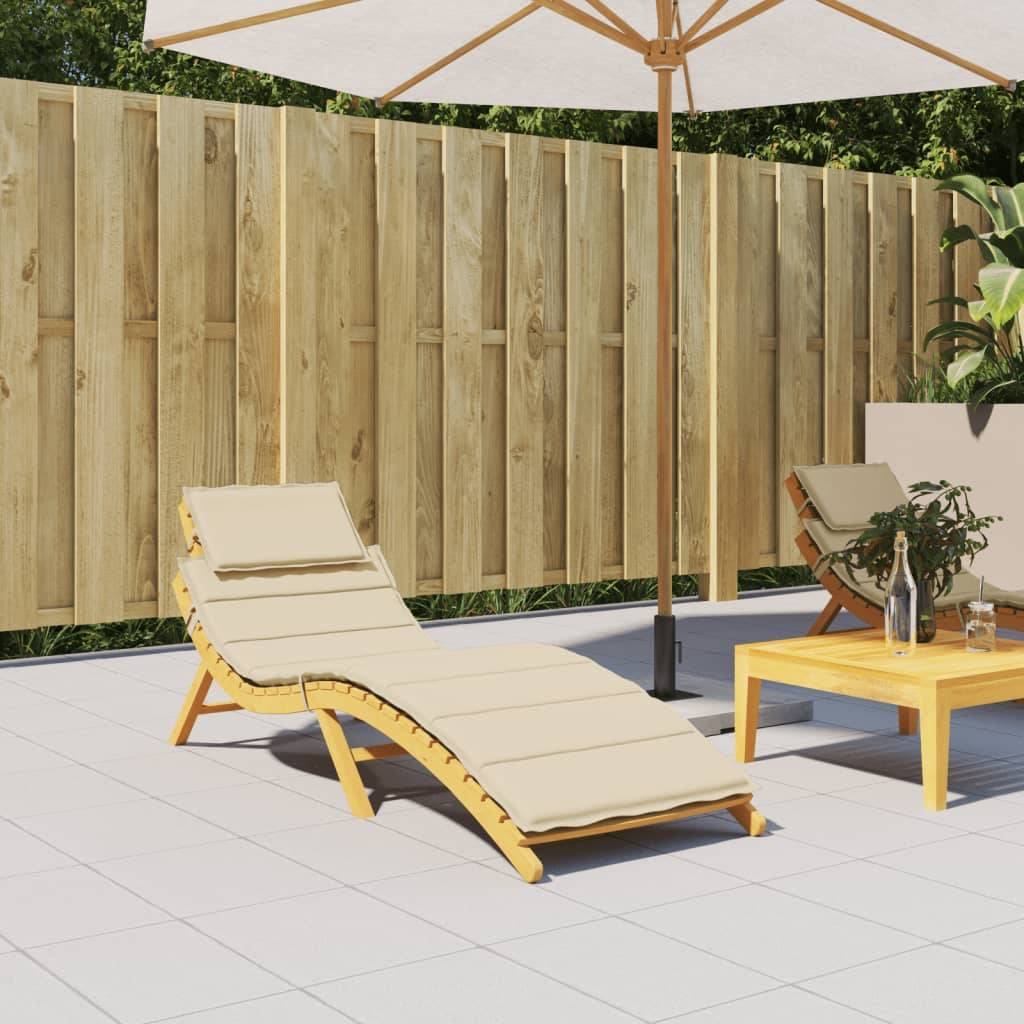vidaXL Sonnenliegen-Auflage Beige 186x58x4 cm Oxford-Gewebe-1