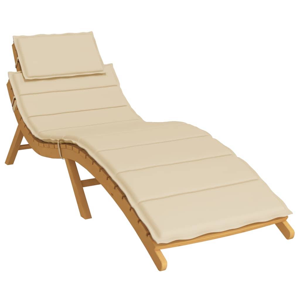 vidaXL Sonnenliegen-Auflage Beige 186x58x4 cm Oxford-Gewebe-2