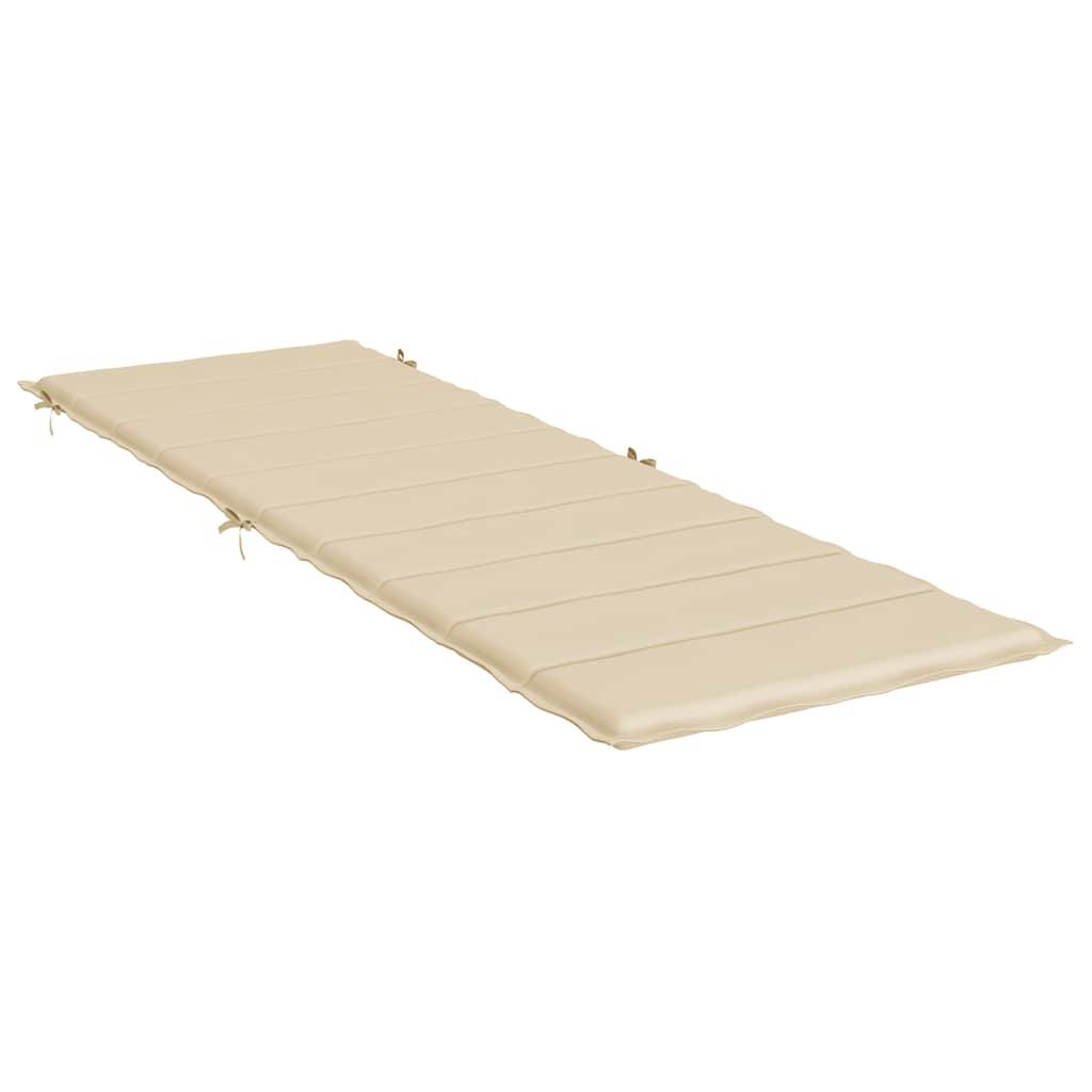 vidaXL Sonnenliegen-Auflage Beige 186x58x4 cm Oxford-Gewebe-3