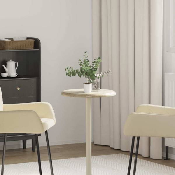 Tischplatte Creme Ø40x2,5 cm Marmor