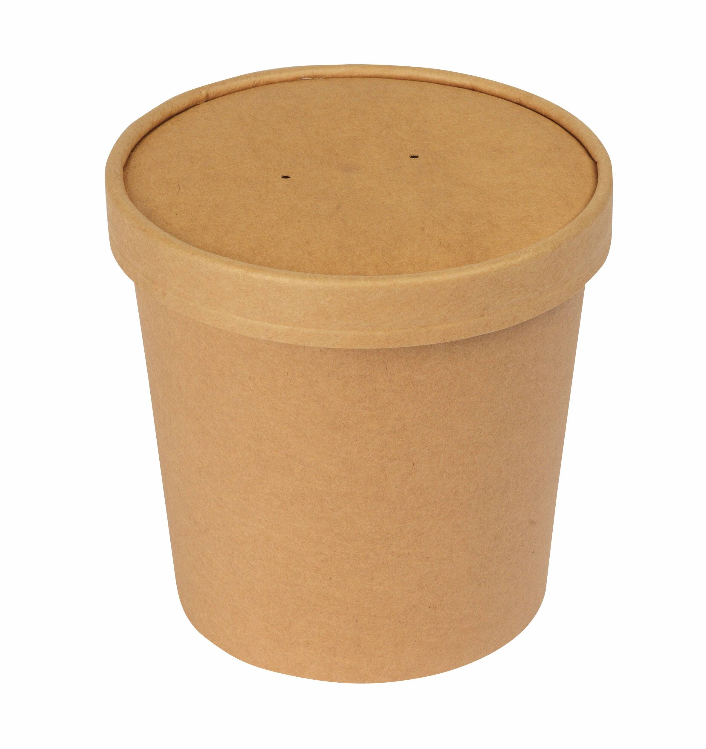 Pappbehälter Kraft 750 ml - Typ: Pappbehälter - Kapazität: 750 ml (26 oz) - 25 Stück