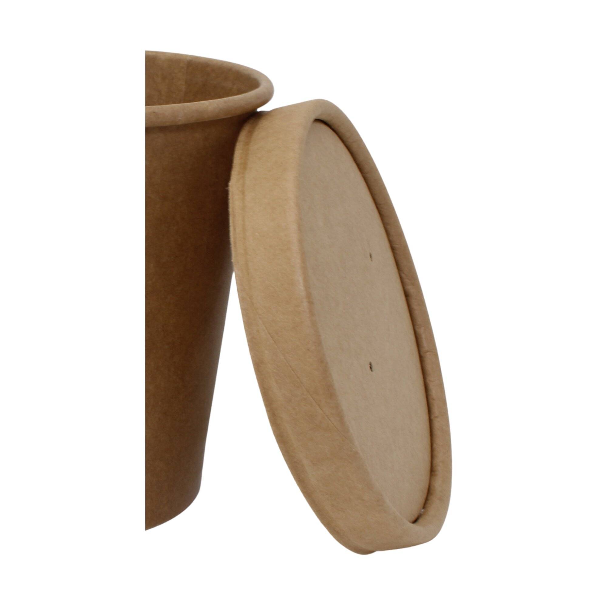 Deckel Double Disk für Pappbehälter Kraft 750 + 900 ml - Typ: Deckel - 25 Stück-1
