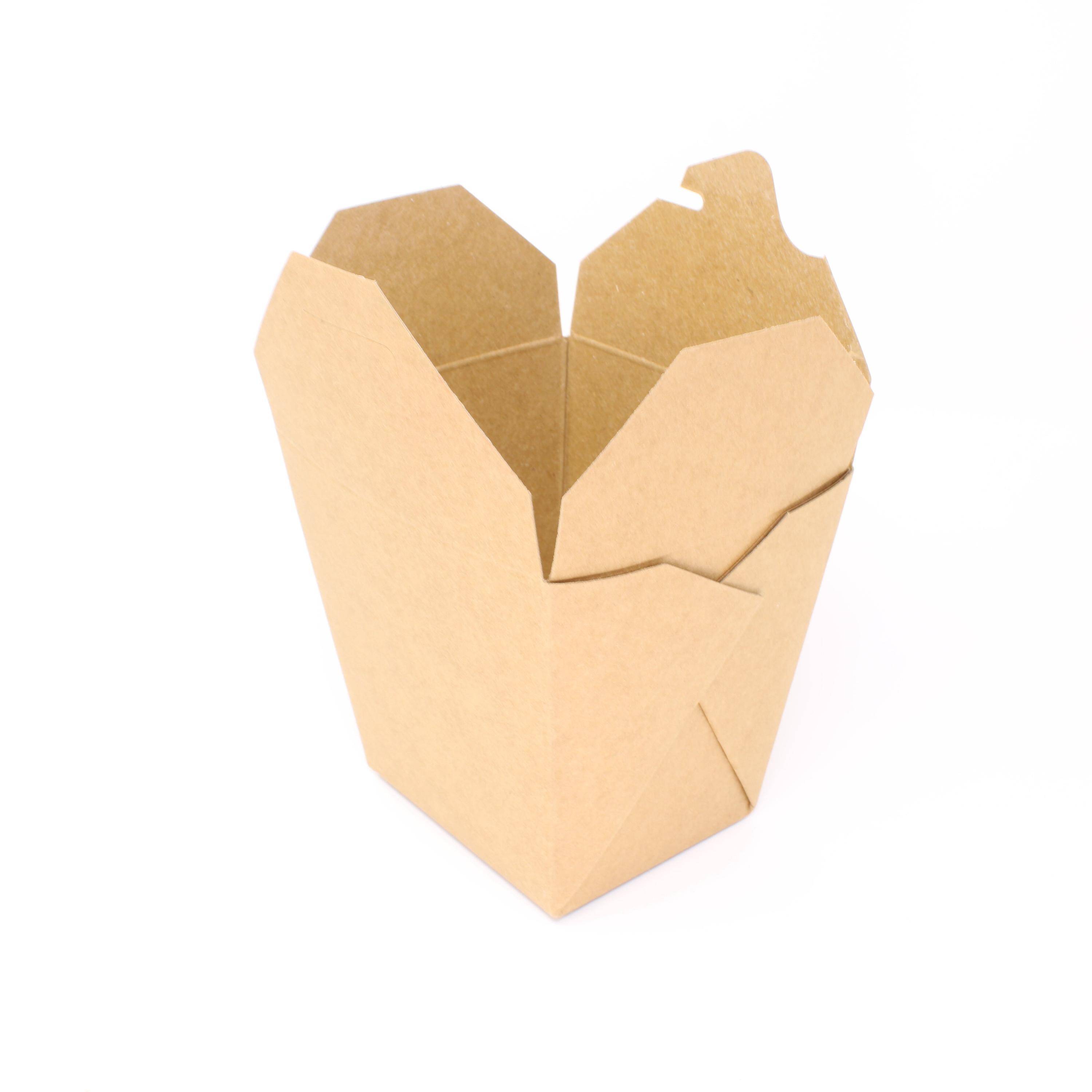 Take-away-Behälter aus beschichteter brauner Pappe - Maße: 92 x 72 x 110 mm - 32 oz-1