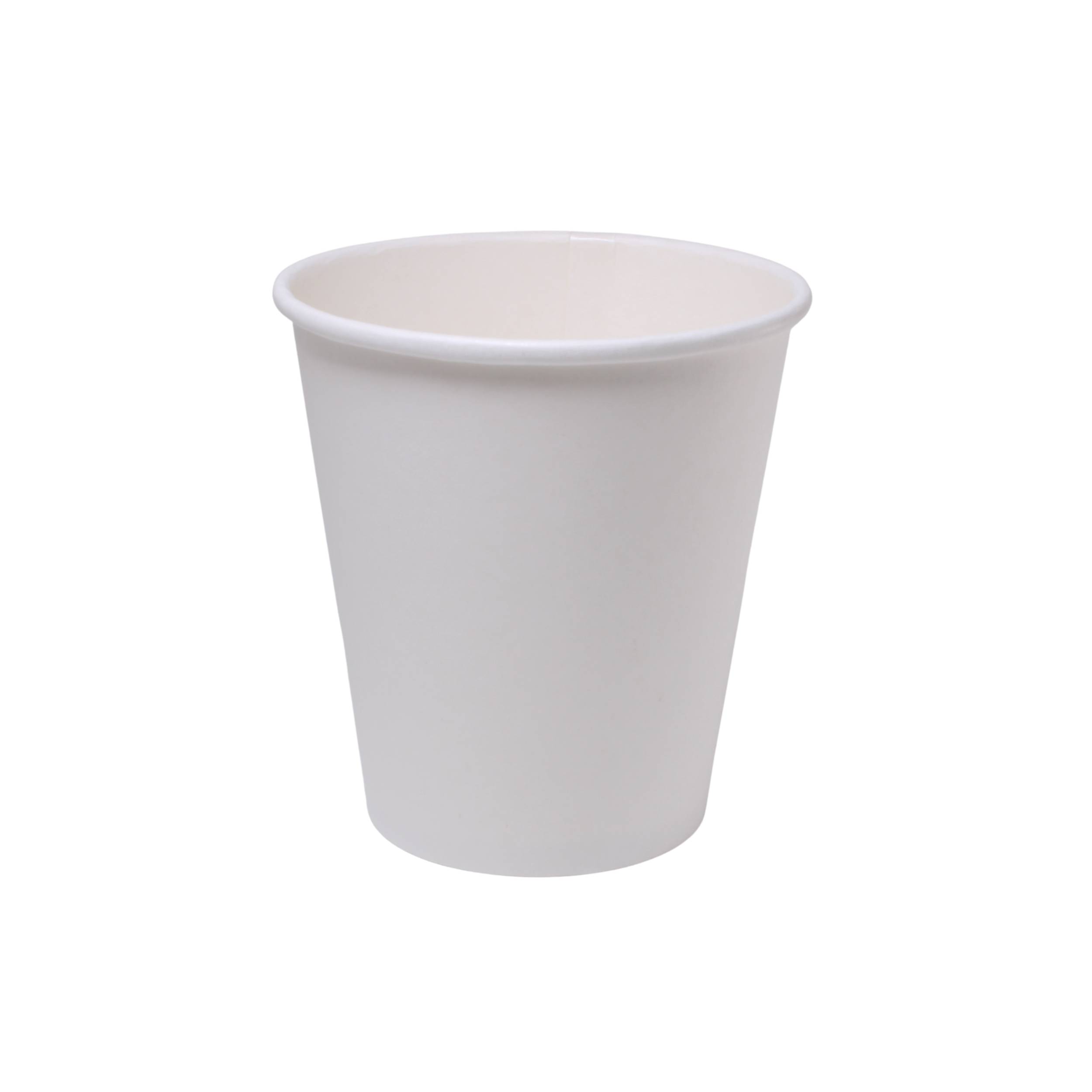 Trinkbecher aus Pappe weiß Pappbecher kompostierbar - Kapazität: 177 ml (6 oz) -50 Stück-0