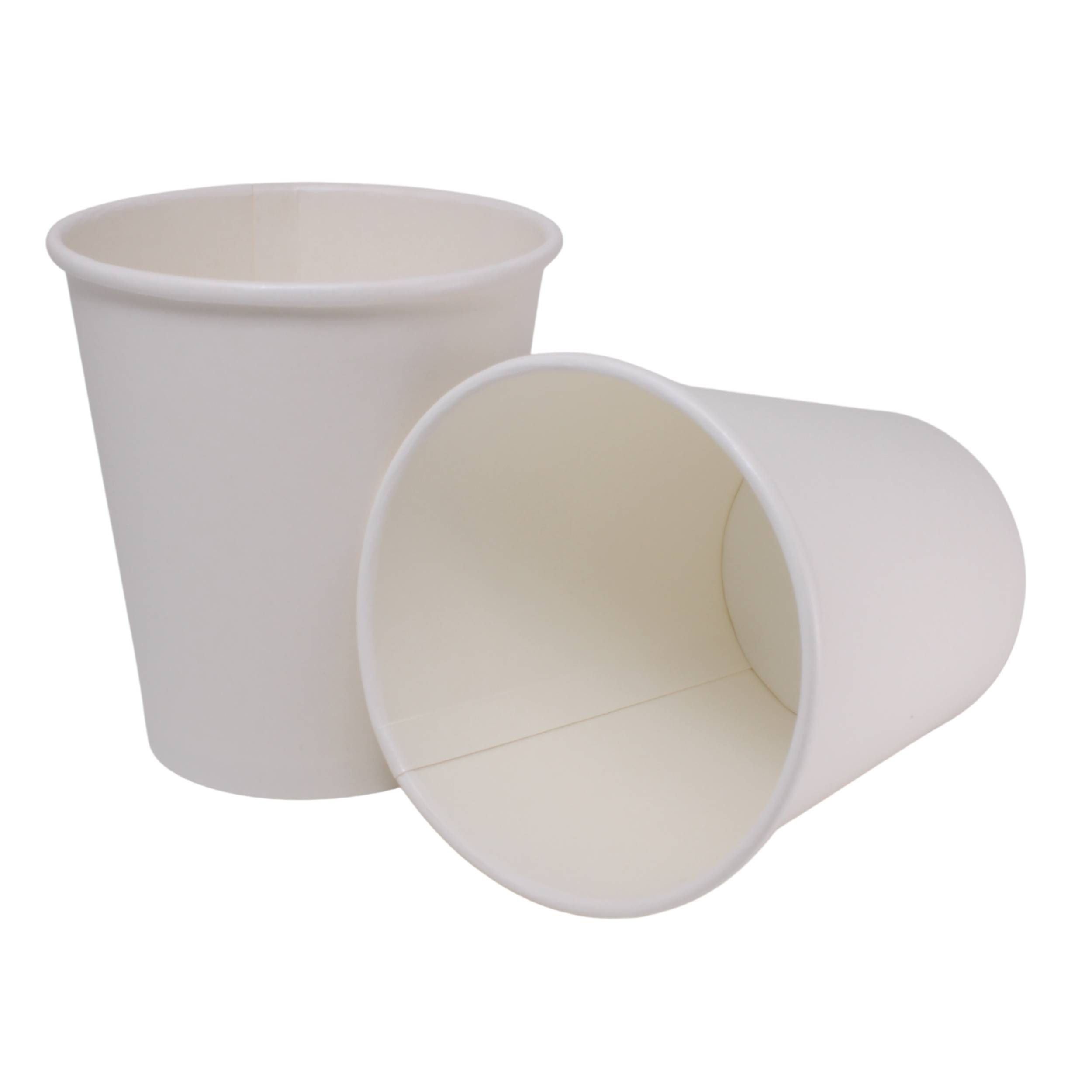 Trinkbecher aus Pappe weiß Pappbecher kompostierbar - Kapazität: 177 ml (6 oz) -50 Stück-2