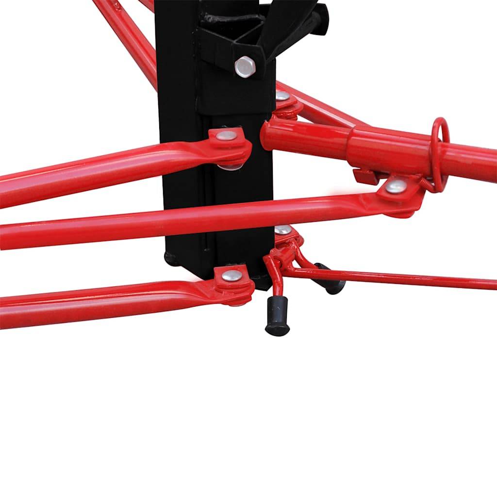 vidaXL Plattenheber Rot und Schwarz Stahl-2