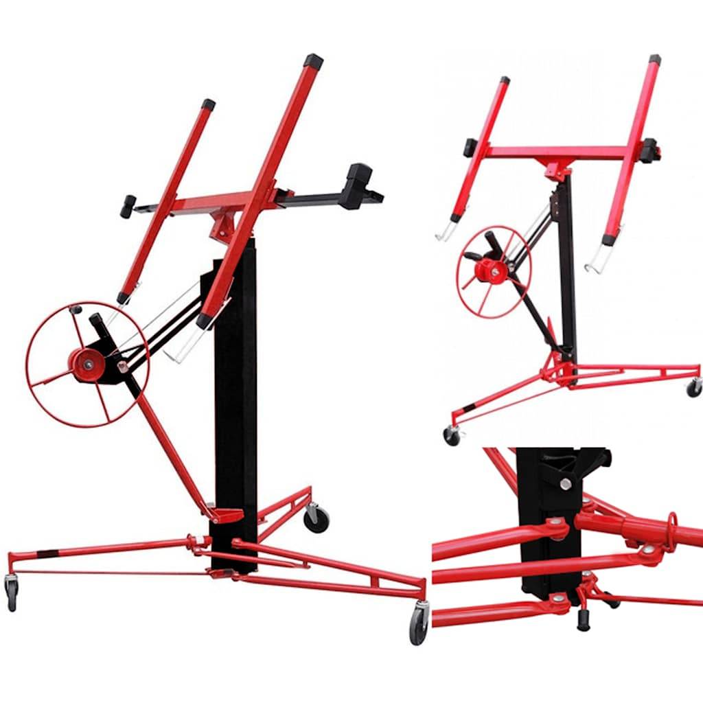 vidaXL Plattenheber Rot und Schwarz Stahl-4