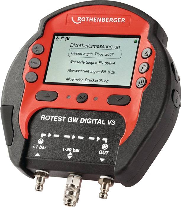 Druck-/Leckmengenmessgerät ROTEST GW Digital V3 Arbeitsber.b.20bar ROTHENBERGER-2